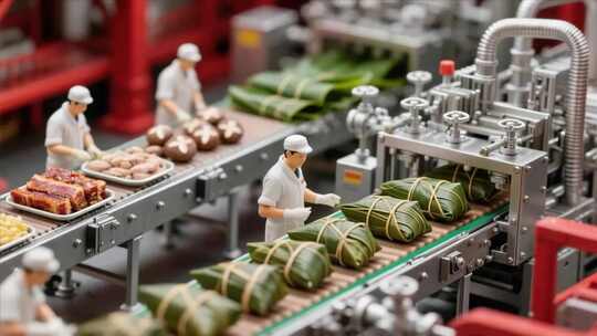 食品工厂粽子生产流水线