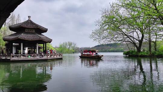 航拍杭州西湖景区