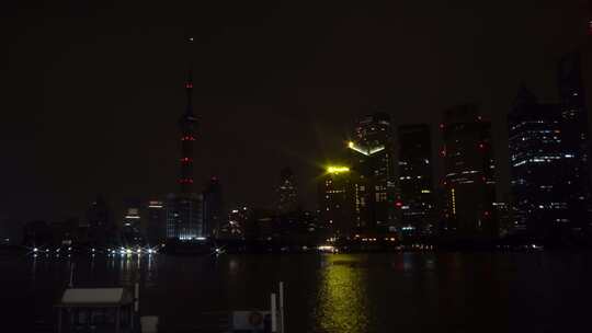 上海 外滩 空镜  城市  夜景   陆家嘴