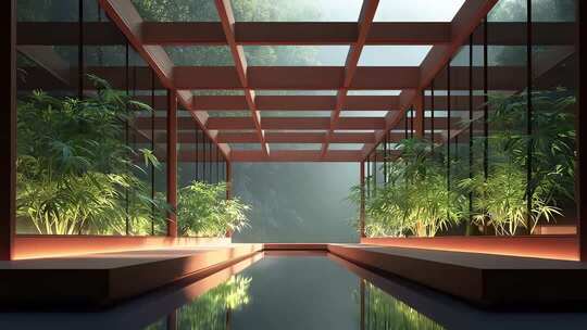 极简主义竹林庭院设计展现静谧禅意空间