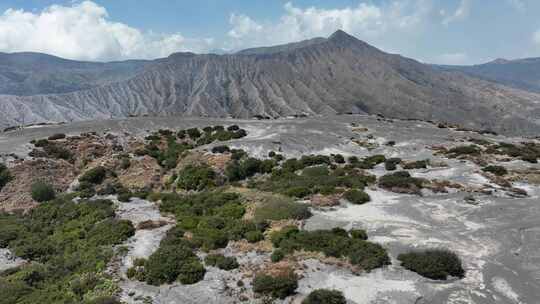 印尼爪哇岛布罗莫火山航拍自然风光视频素材模板下载