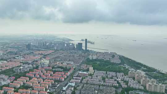 上海宝山区城市住宅小区航拍视频素材模板下载