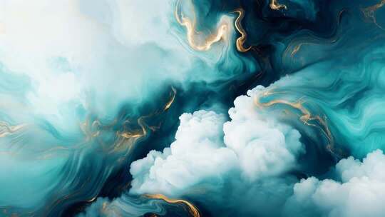 蓝金流动抽象艺术背景素材