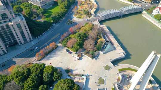 上海外滩黄浦江苏州河陆家嘴风景视频素材