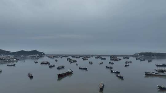 浙江台州海港村庄航拍