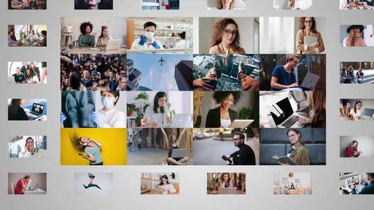 大气企业公益照片汇聚片头AE模板