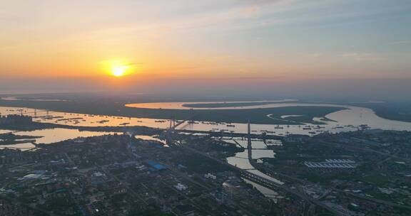 5K岳阳洞庭湖日落夕阳航拍合集