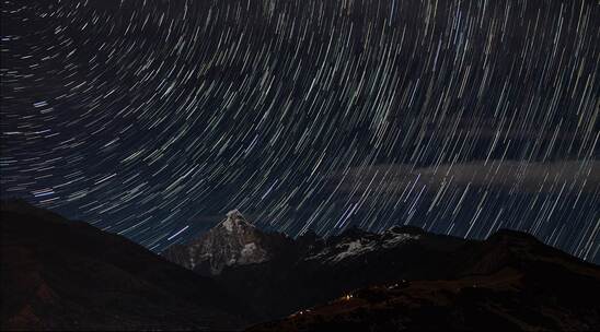 川西雪山四姑娘山星空延时