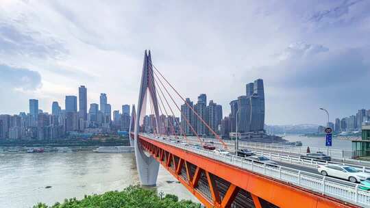 重庆渝中半岛东水门大桥延时