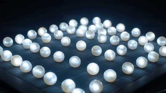 白色珍珠微距特写素材