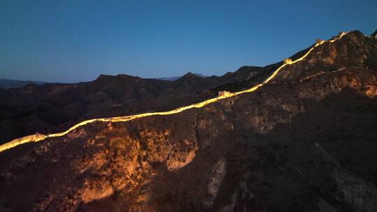 长城夜景超清航拍御三夜景拍摄不一样的长城