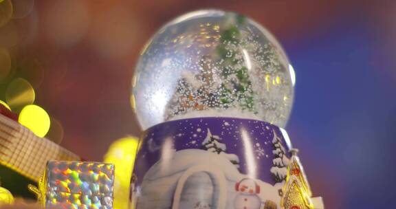 唯美欧美圣诞节氛围客厅装扮布置水晶球