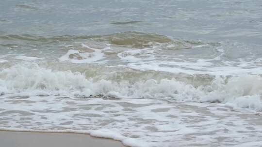 沙滩海浪实拍