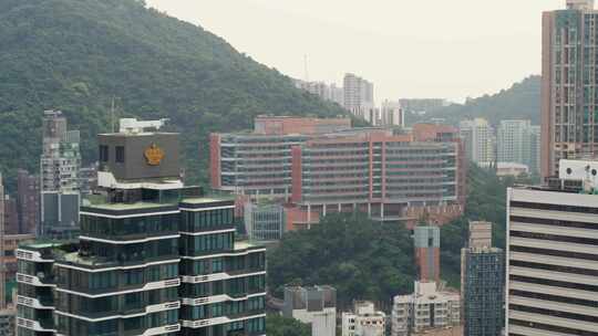 香港大学航拍大景视频素材模板下载