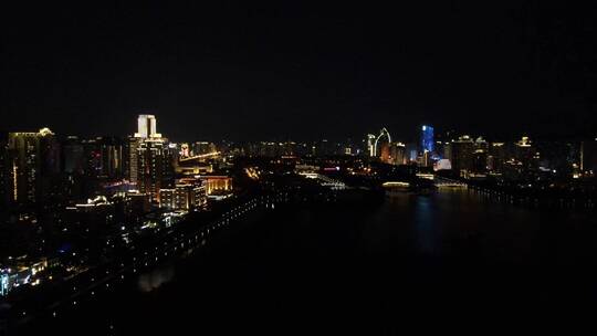 福建 厦门 城市 夜景 航拍