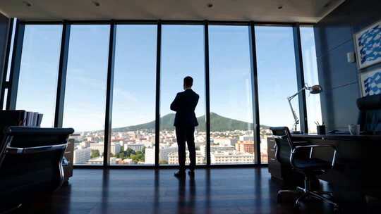 商业写字楼白领商务办公握手公司合作洽谈