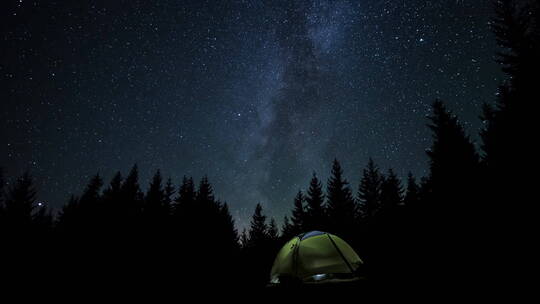 延时拍摄夜星空视频素材模板下载