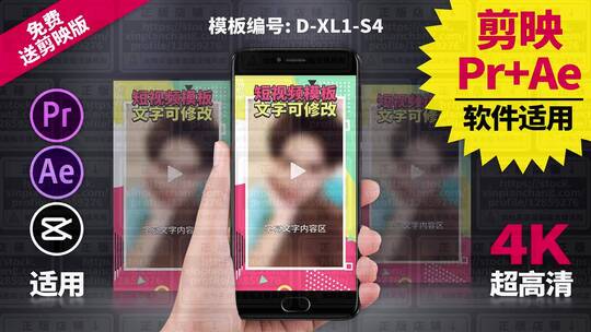 视频包装模板Pr+Ae+抖音剪映 D-XL1-S4