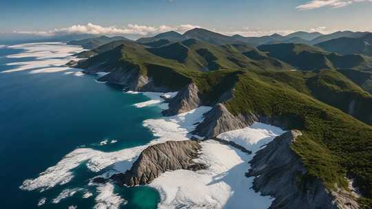 山海风光鸟瞰全景