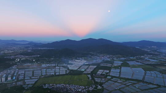 乡村振兴宣传空镜稻田村居旅游产业