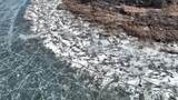 4K航拍 冬天山水 结冰的河面 合集高清在线视频素材下载