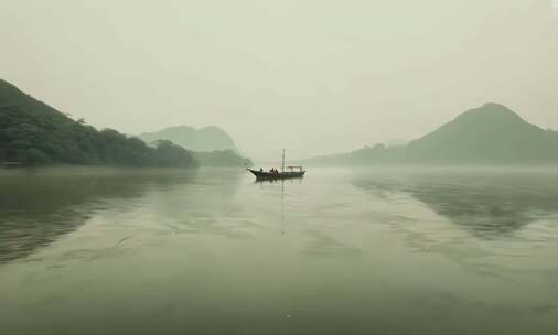 中国水墨山水画风景 (3)