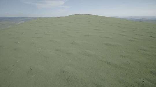 内蒙古呼和浩特红石崖大草原空镜美景航拍