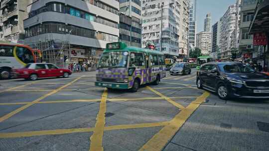 香港街头城市生活街道实拍视频