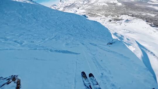 第一人称双板滑雪POV