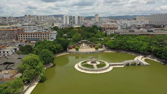 云南红河建水古城建水文庙古建筑风光航拍