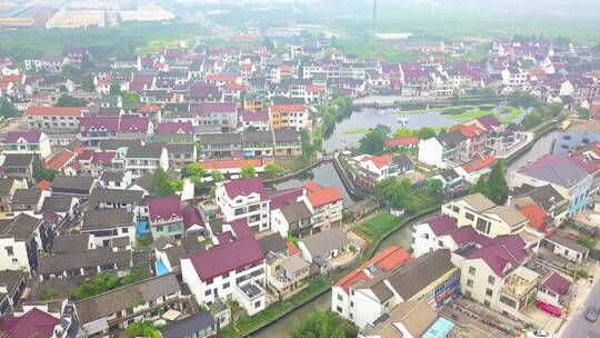 上海 金山区 金山嘴渔村 海岸线 航拍 4K