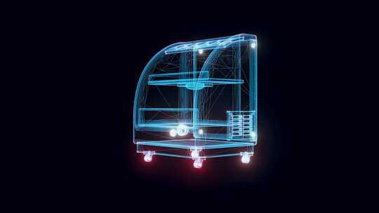 空显示冷却器冰箱全息图高清