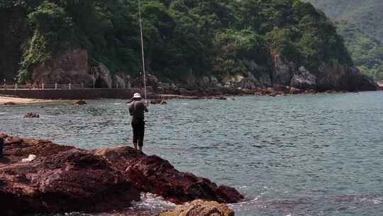 深圳大鹏城杨梅坑海岸礁石航拍