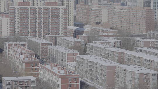 屋顶积雪 楼顶积雪 冬天雪景