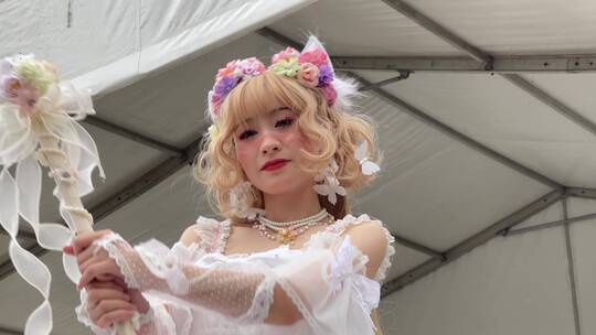 二次元cosplay漫展现场cose小姐姐摄影拍照5