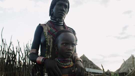 女人，女孩，传统服装，埃塞俄比亚