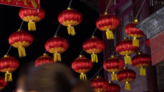 后海春节装饰红灯笼
