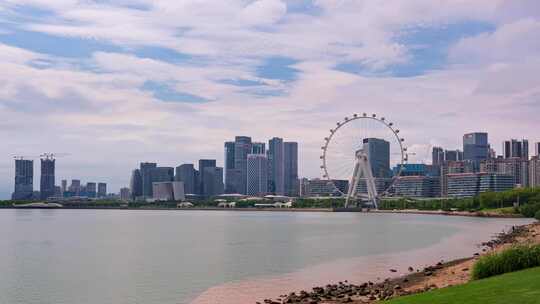 深圳欢乐港湾天际线和摩天轮延时