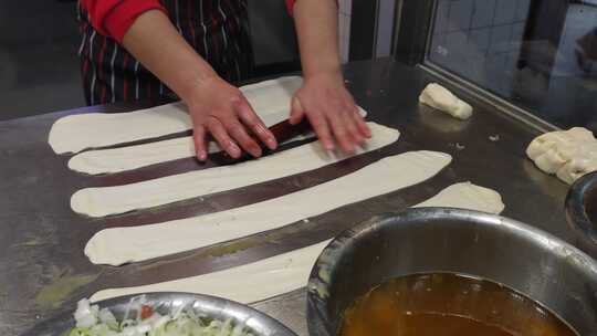 美食肉饼制作实拍