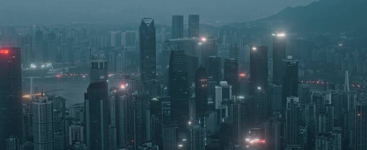 电影感重庆城市夜景