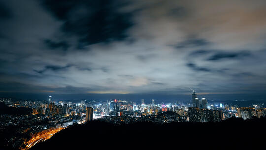 城市夜景延时