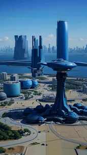 竖屏科幻未来科技城市