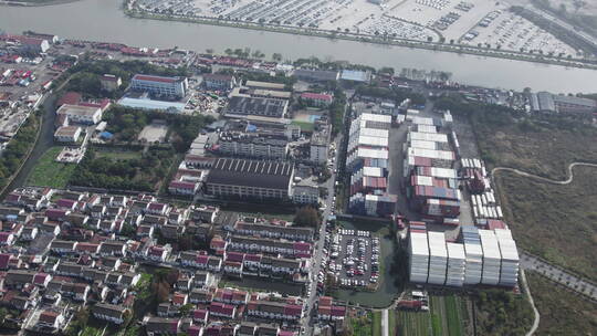 航拍上海自贸区视频素材模板下载