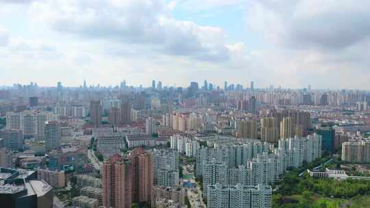 鸟瞰城市  上海 静安 共和新路 汶水路