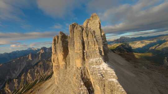 Dolomites，意大利，山， Fpv