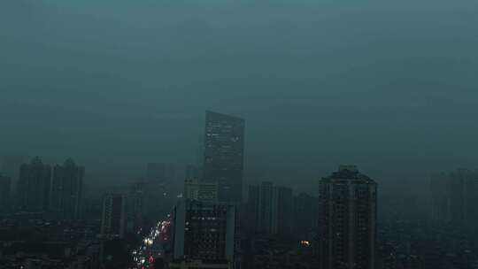 暴雨中的都市【4k延时】