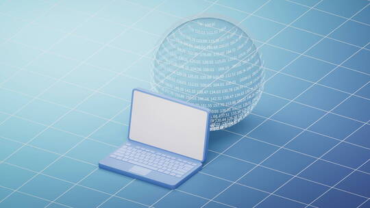数字信息概念球体3D渲染