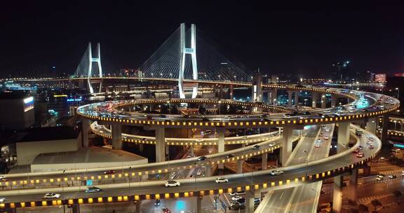 上海南浦大桥夜景