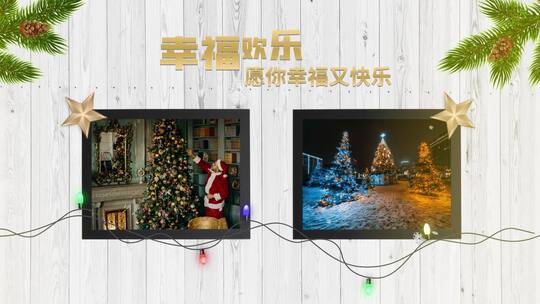 圣诞照片展示祝福AE模板AE视频素材教程下载