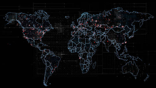 世界地图高科技大陆视频素材模板下载